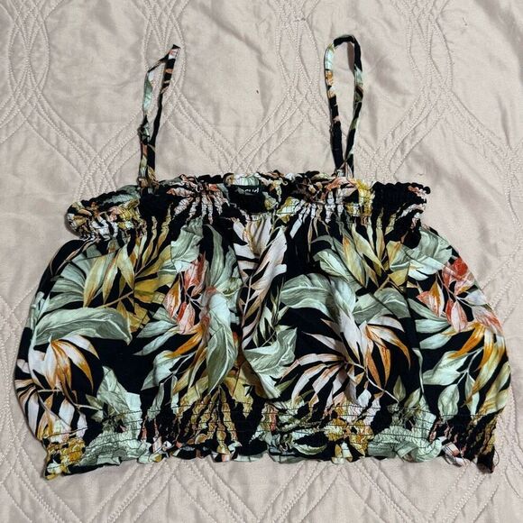 Rip Curl Tops - Ripcurl Tropical Leaves Crop Tank Top XL